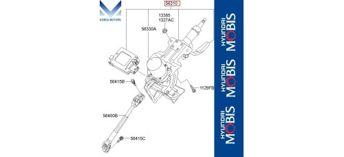 mobis column assy-steering set for kia sportage 2010-15